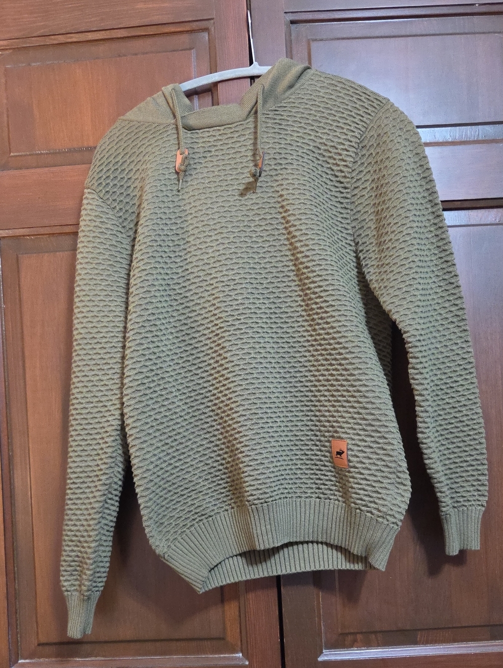 Olive Texture Mens Pull Over